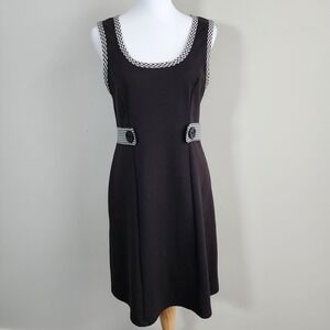 Connected Apparel Dress‎ Womens 6 Black Retro Elegant Classic Office Made In USA
